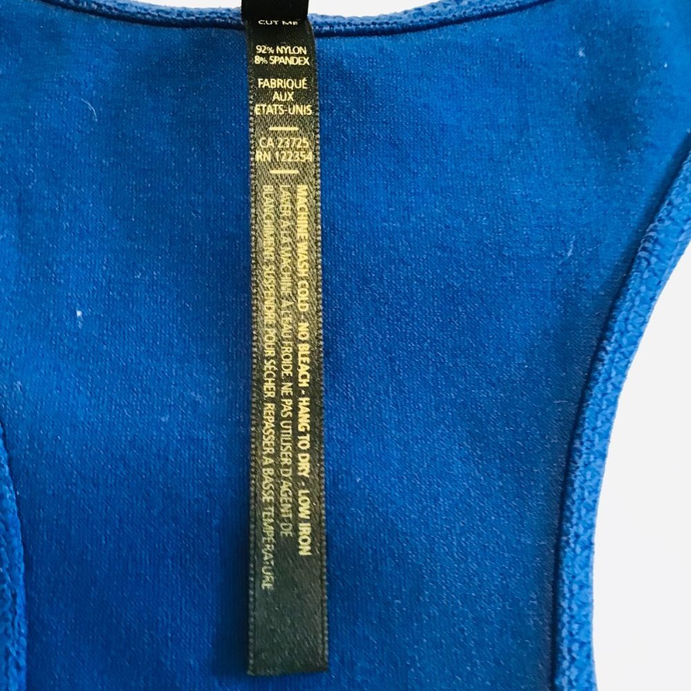 ARITZIA T. Babaton Second Skin Cobalt Blue Racerback Stretch Tank Top - Picture 5 of 6